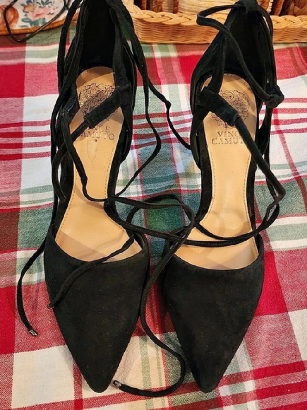 Vince Camuto Barsha Lace-Up Pump Black Heels